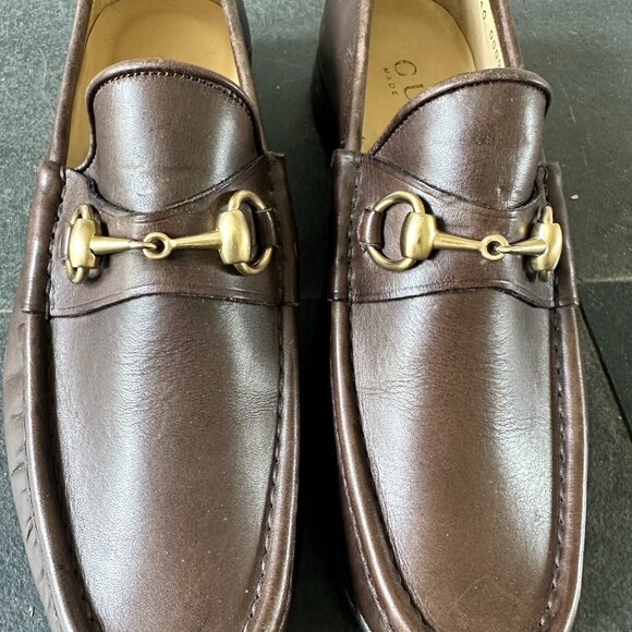 Gucci Brown Leather Loafers - Picture 3 of 13